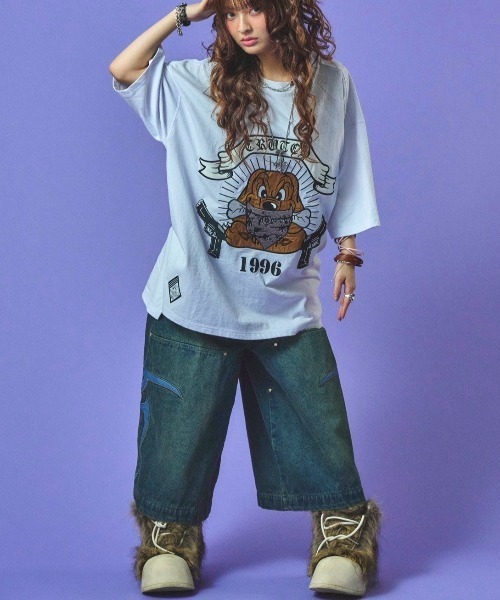 ガルフィー メンズ レディース 半袖 Tシャツ アウトローガルTee 大きいサイズ カジュアル ゆったり ガルフィ 男女兼用 ユニセックス GALFY  od ‥ GALFY tシャツ 「GALFY」アウトローガルTee メンズ レディース