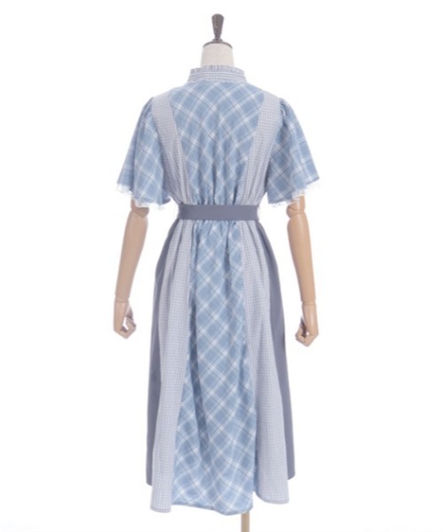 ワンピ様　確認 axes femme シャツワンピース チェック切替パッチワーク