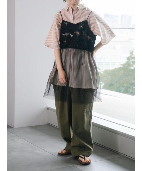 Samansa Mos2（サマンサモスモス） チュニック フラワーシフォンテープ