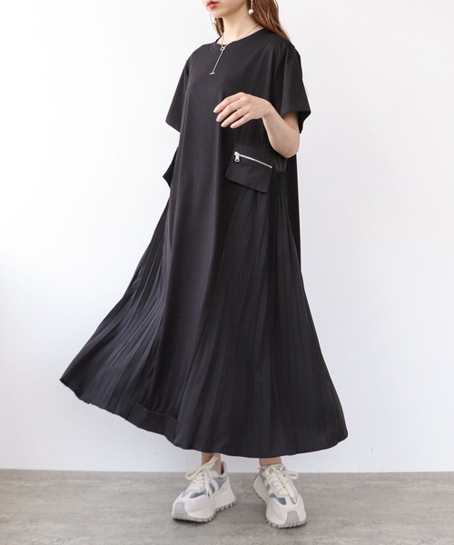 Cepica（セピカ） ワンピース サイドプリーツワンピース : ZOZOTOWN