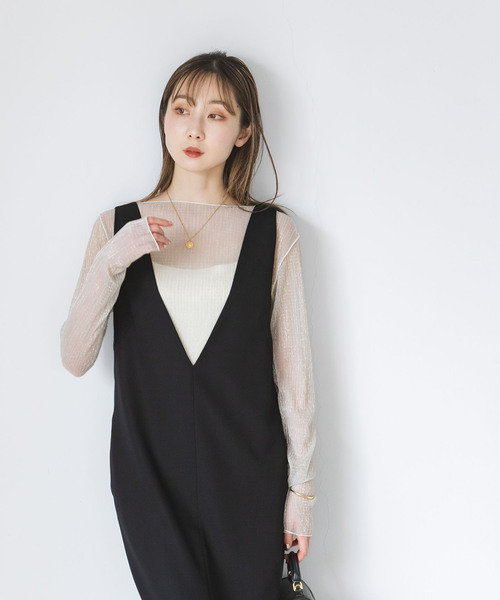NOBLE 「NOBLE」 サロペットスカート 38 ブラック レディース