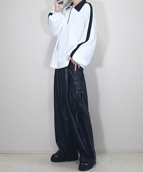 「Loose/ルース」 スウェットカットソー X-SMALL ブラック メンズ
