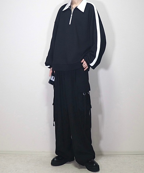 「Loose/ルース」 スウェットカットソー X-SMALL ブラック メンズ