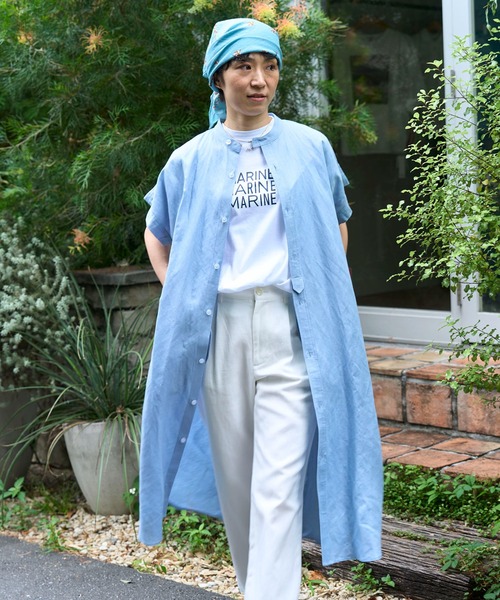 BEAMS HEART インディア ストライプ柄 ノースリーブ ワンピース BEAMS HEART（ビームス ハート）インディア ストライプ柄 ノースリーブ