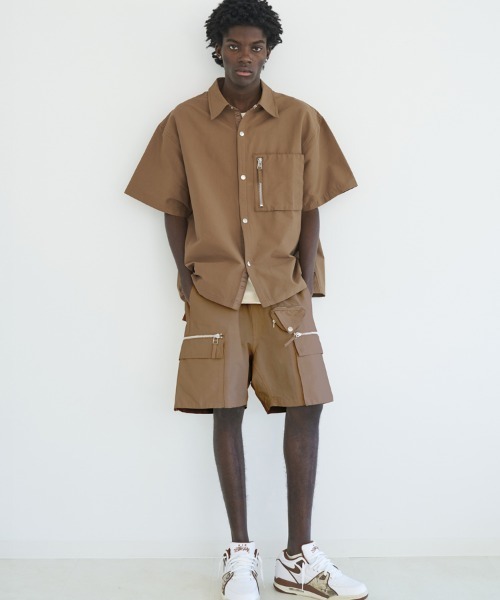 STYLISE シャツ 「MLVINCE / メルヴィンス」NYLON S/S SHIRTS