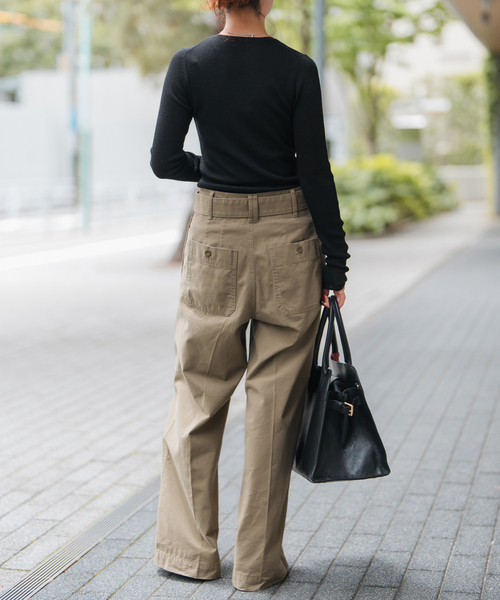 Spick and Span チノワイドパンツ 36 U by SPICK&SPAN チノパン チノワイドパンツ レディース