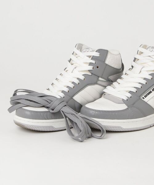 A BATHING APE 「A APE」 ハイカットスニーカー 7 ホワイト A BATHING APE 「A APE」 ハイカットスニーカー 7 ホワイト