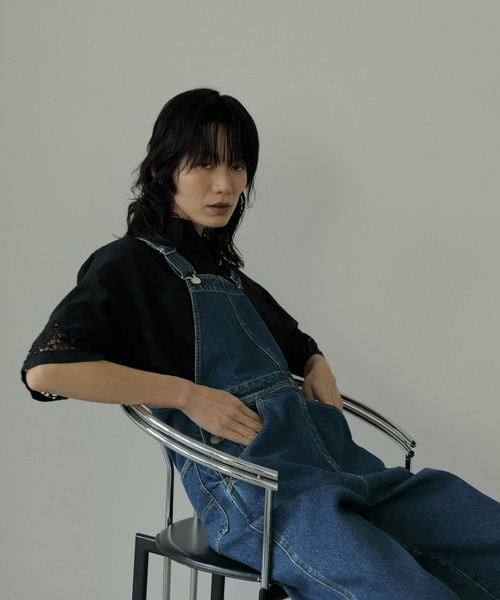 anuke/半袖シャツ/FREE/コットン/BLK/62410402 anuke 「anuke」 半袖シャツ FREE ブラック レディース