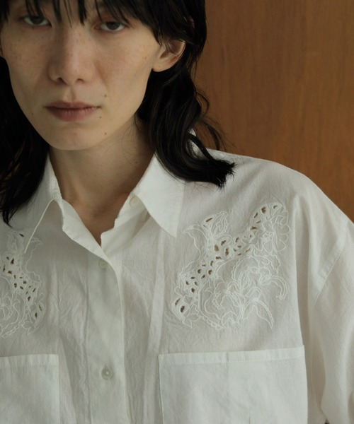 anuke/半袖シャツ/FREE/コットン/BLK/62410402 anuke 「anuke」 半袖シャツ FREE ブラック レディース