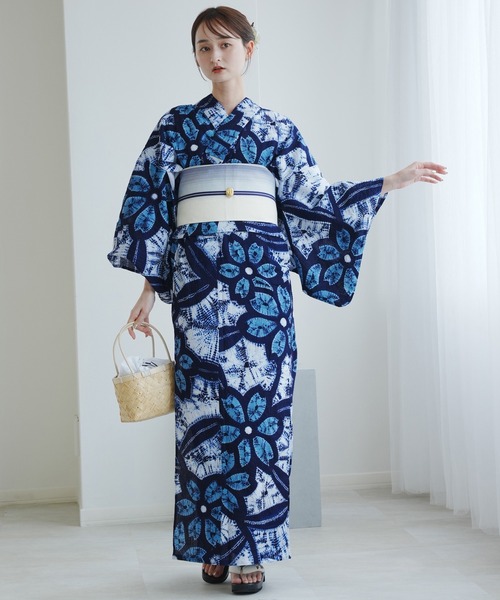 utatane 浴衣 有松絞り浴衣3点セット 極み 桜 レディース