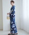 浴衣 有松絞り浴衣3点セット 極み 桜 レディースの詳細画像3
