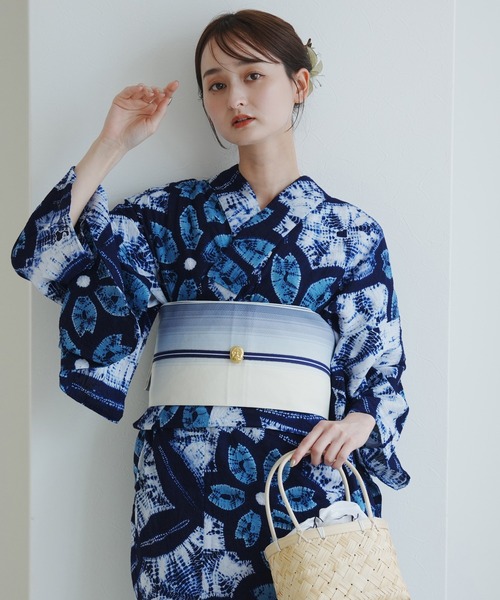 utatane 浴衣 有松絞り浴衣3点セット 極み 桜 レディース