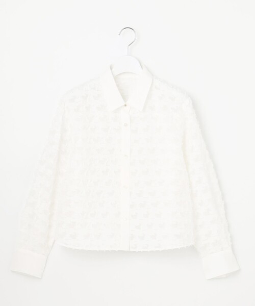 自由区（ジユウク） ブラウス シャツ シアージオメトリックジャカード