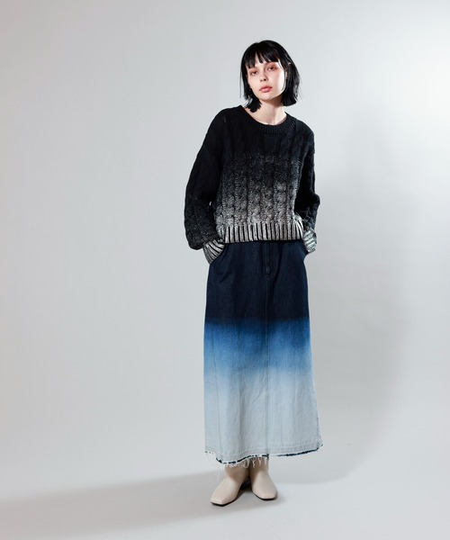 OSMOSIS 「OSMOSIS」 「loaf」デニムロングスカート S ブルー OSMOSIS 「OSMOSIS」 「loaf」デニムロングスカート S ブルー