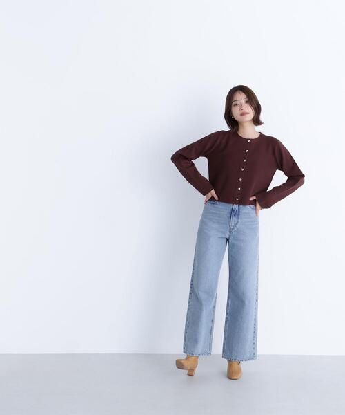 NATURAL BEAUTY BASIC カーディガン ハートボタンニット NATURAL BEAUTY BASIC カーディガン ハートボタンニット