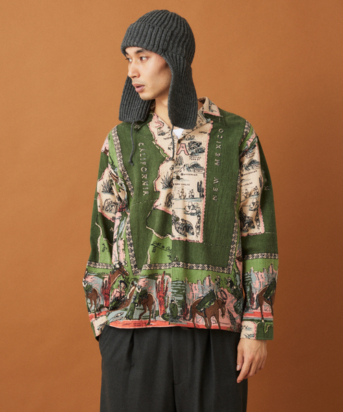 BINDU（ビンドゥー） シャツ 別注 フランネル パターン シャツ メンズ