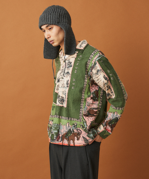 BINDU（ビンドゥー） シャツ 別注 フランネル パターン シャツ メンズ