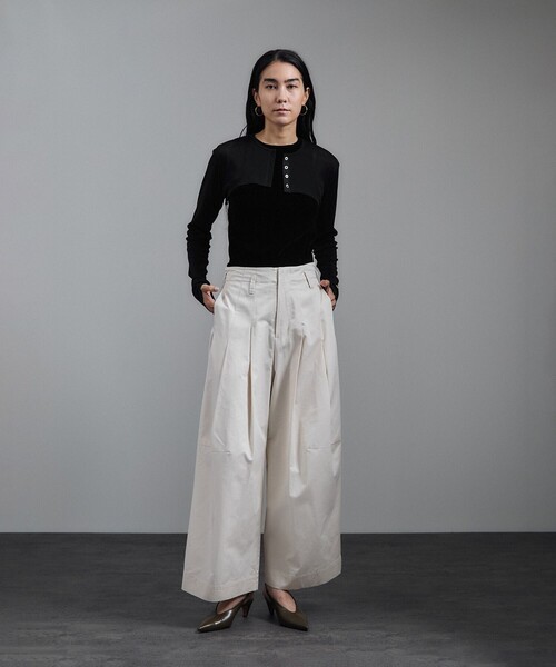 【ホワイト（10）】nu=layerショート丈カーディガン サロン アダム エ ロペ SALON adam et rope' nu=layerショート丈