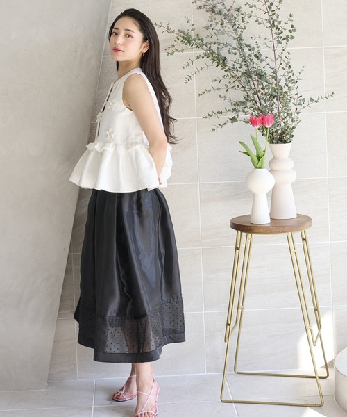 Chesty（チェスティ） ベスト ジレ フラワーモチーフジレ レディース