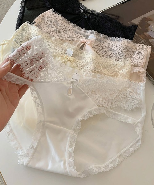 shoppinggo ショーツ レースショーツ 花柄 リボン セクシー ショーツ