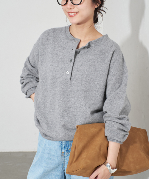SLOBE IENA ニット セーター echecs ヘンリープルオーバー