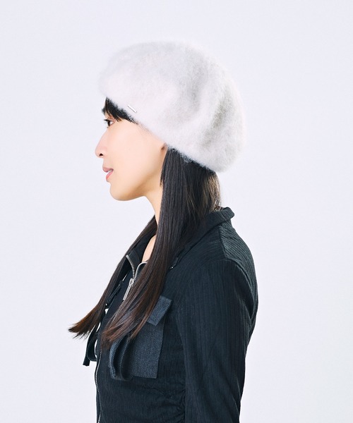 美品✨完売品✨CA4LAカシラ CF MONT ベレー帽 リボン ニット帽 CA4LA（カシラ） 帽子 ベレー帽 CF A.MELANGE 8 レディース : ZOZOTOWN