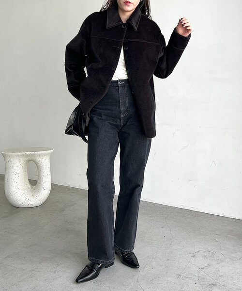 カプリシューレマージュ☆ ホースファーハーフコート☆NUGU ZARA ラウレア CAPRICIEUX LE'MAGE（カプリシューレマージュ） コート アウター