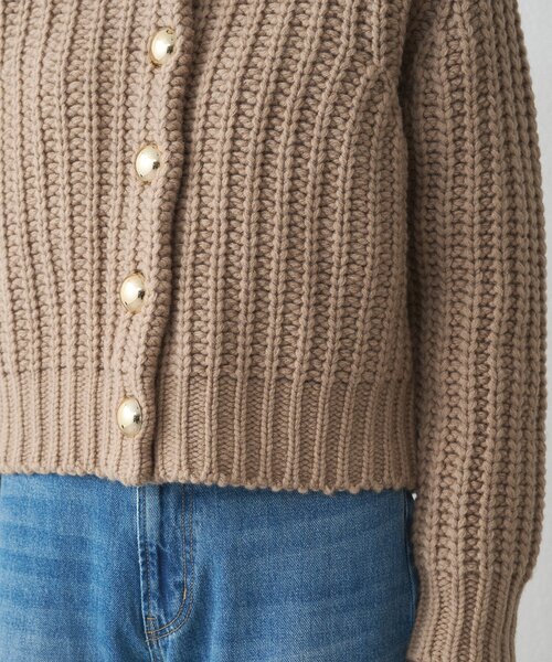 ラウンジドレス　ゴールドボタンニットカーデ　ネイビー LOUNGEDRESS（ラウンジドレス）の「ゴールドボタンニットカーデ