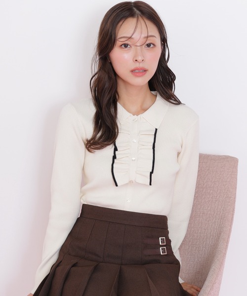 ニット/セーター JILTU petit frill knit(black) JILTU ジルチュpetit frill knit ブラック - メルカリ