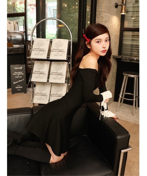 ダーリッチ ニットワンピース 完売品 オフショルステッチニットミニワンピース – Darich (ダーリッチ)