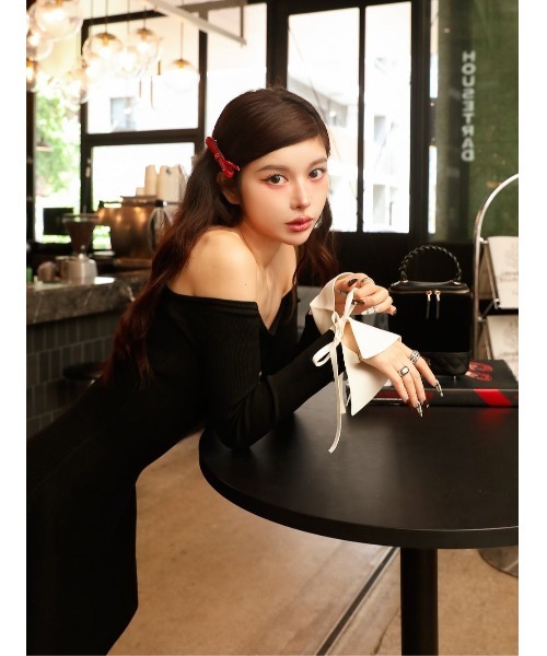 Darich（ダーリッチ） ニットワンピース FREE ブラック レディース