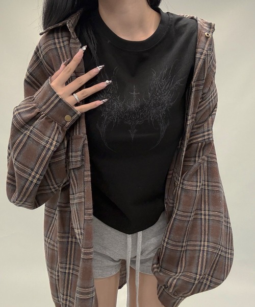 FOLLOWIN（フォロウィン） ブラウス シャツ ユニセックスY2Kスタイル