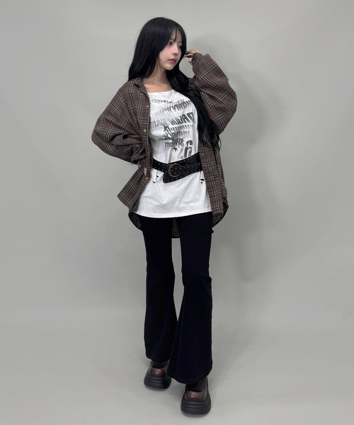 FOLLOWIN（フォロウィン） ブラウス シャツ ユニセックスY2Kスタイル