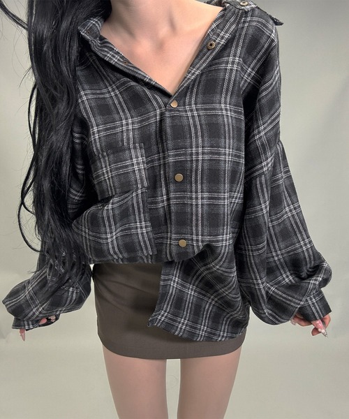 FOLLOWIN（フォロウィン） ブラウス シャツ ユニセックスY2Kスタイル