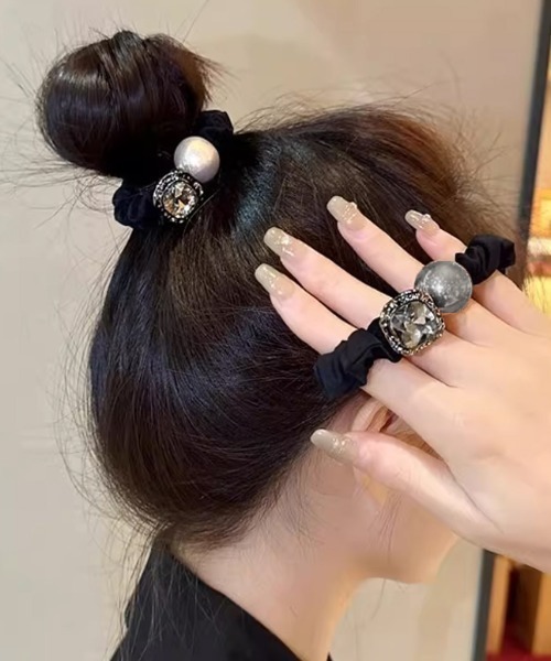 miniministore（ミニミニストア） ヘアゴム ビジュー付き ヘアゴム
