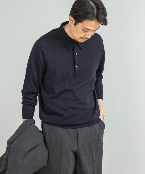 リップル洋品店　黒長袖セーター URBAN RESEARCH DOORS（アーバンリサーチドアーズ） シャツ LIFE STYLE