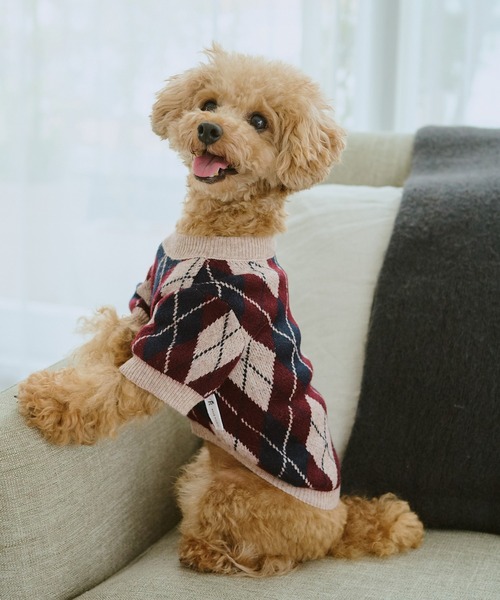 ROPE' PICNIC（ロペ ピクニック） 犬 服 「DOG」アーガイルニットプル