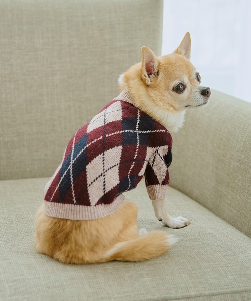 ROPE' PICNIC（ロペ ピクニック） 犬 服 「DOG」アーガイルニットプル