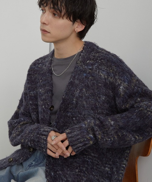 MONO-MART（モノマート） カーディガン ミックスカラー オーバーサイズ