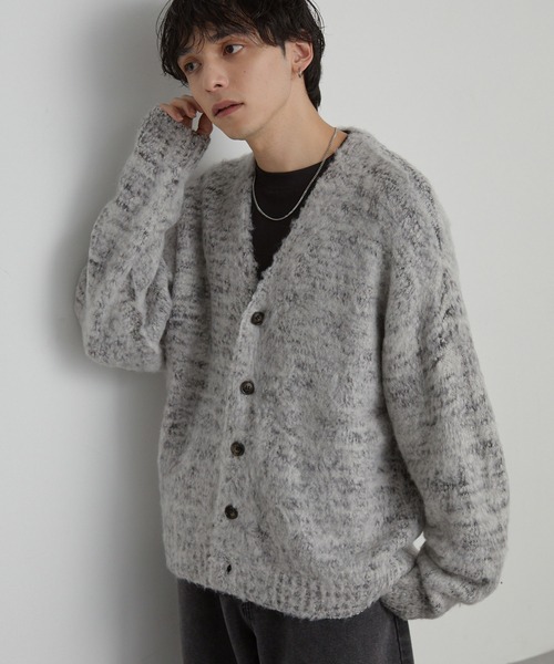 ARGUE オーバーサイズニットカーディガン MONO-MART（モノマート） カーディガン ミックスカラー オーバーサイズ