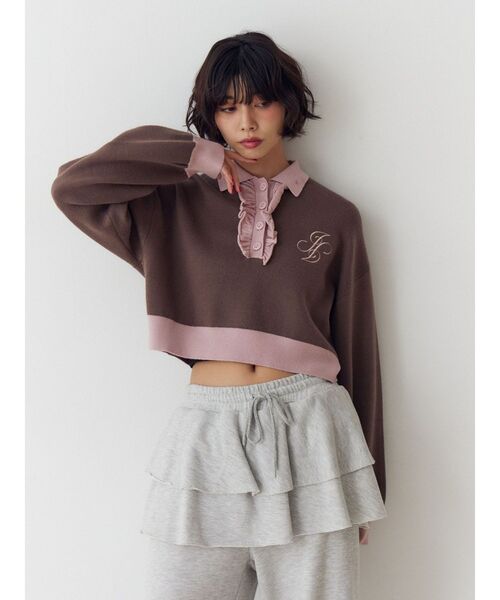 jouetie（ジュエティ） ニット セーター フリルラガーニットトップス