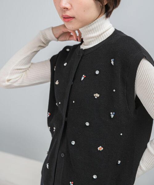 ニット セーター ビジューニットベスト レディース : ZOZOTOWN Yahoo