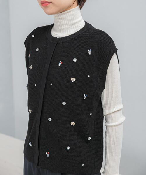 ニット セーター ビジューニットベスト レディース : ZOZOTOWN Yahoo