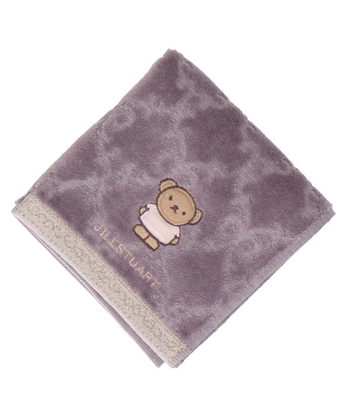 JILL STUART クマ刺繍 タオルハンカチ JILL STUART（ジルスチュアート） ハンカチ タオルハンカチ JILL