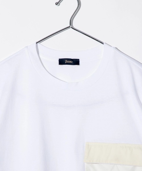 HERNO（ヘルノ） tシャツ HERNO SUPERFINE COTTON JERSEY 胸ポケット