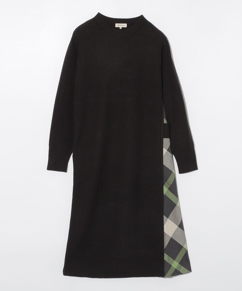 CB CRESTBRIDGE ワンピース サイドチェック切替ニットワンピース