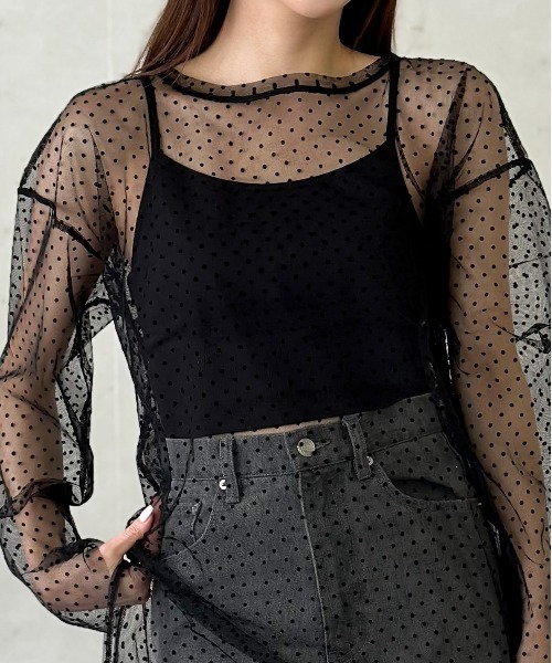 「Per sist ence」 キャミソール FREE アイボリー レディース_画像4