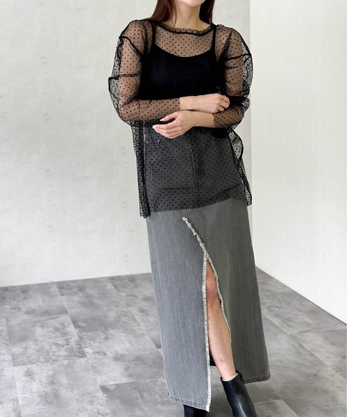 「Per sist ence」 キャミソール FREE アイボリー レディース_画像7