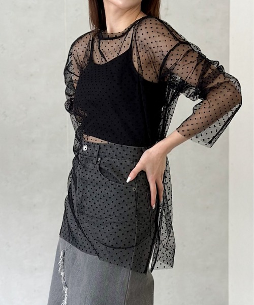 「Per sist ence」 キャミソール FREE アイボリー レディース_画像8