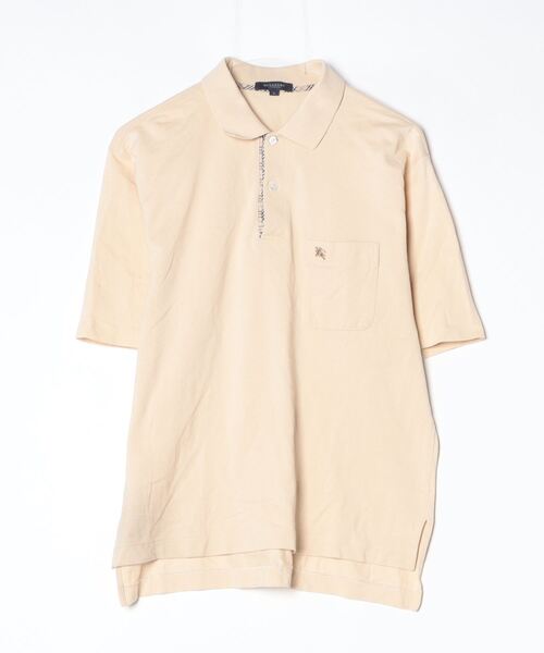 値下げ【12,800→9,800】Burberry バーバリー　ポロシャツ　半袖 BURBERRY（バーバリー） 半袖ポロシャツ L ベージュ メンズ : ZOZOTOWN